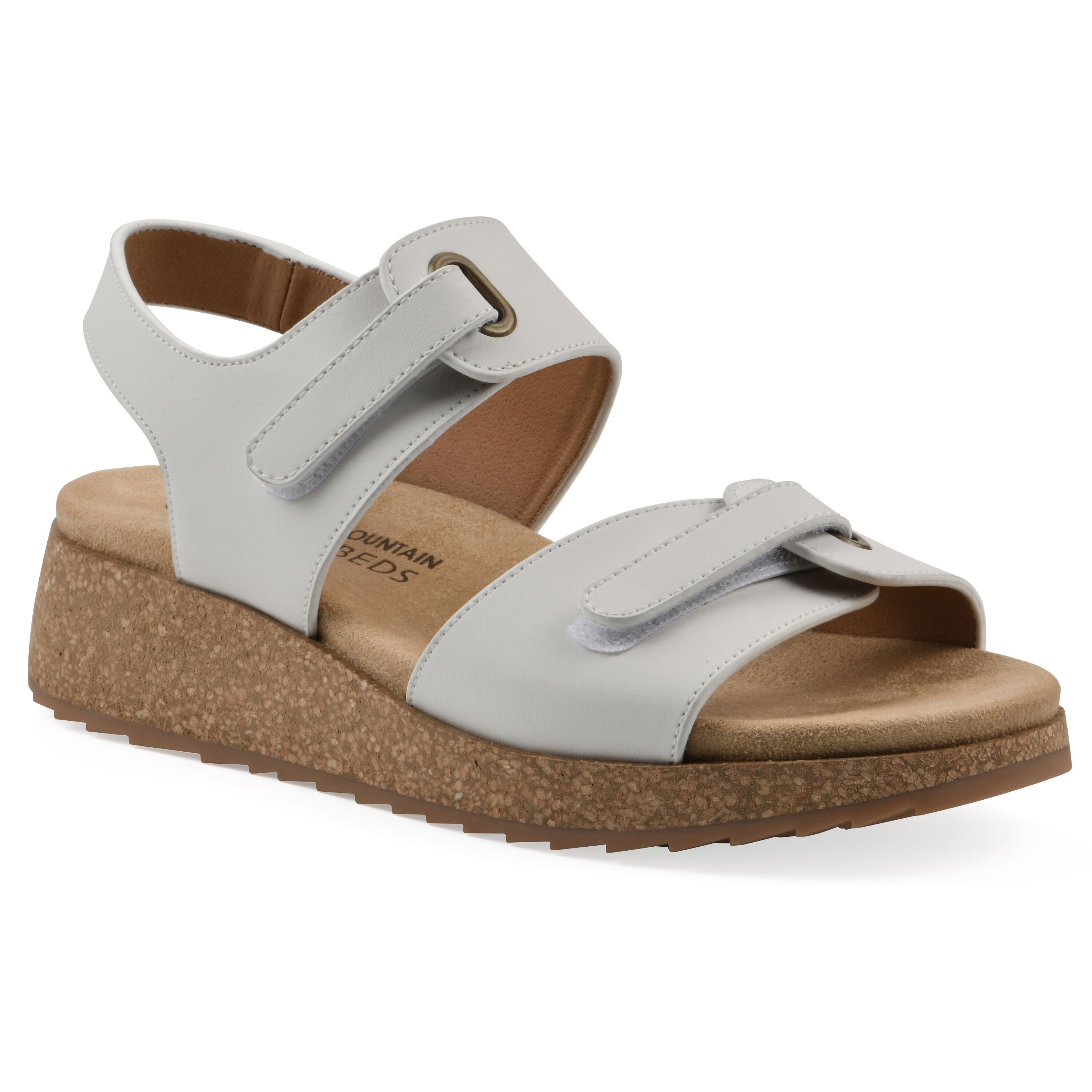 Gelato Wedge Sandal, WHITE LEATHER, hi-res image number 0