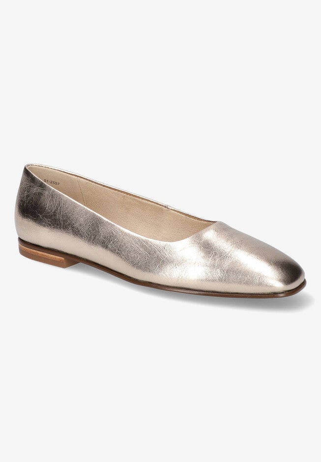 Kimiko Flats, CHAMPAGNE LEATHER, hi-res image number 0