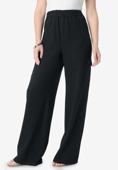 Wide Leg Cargo Knit Jean