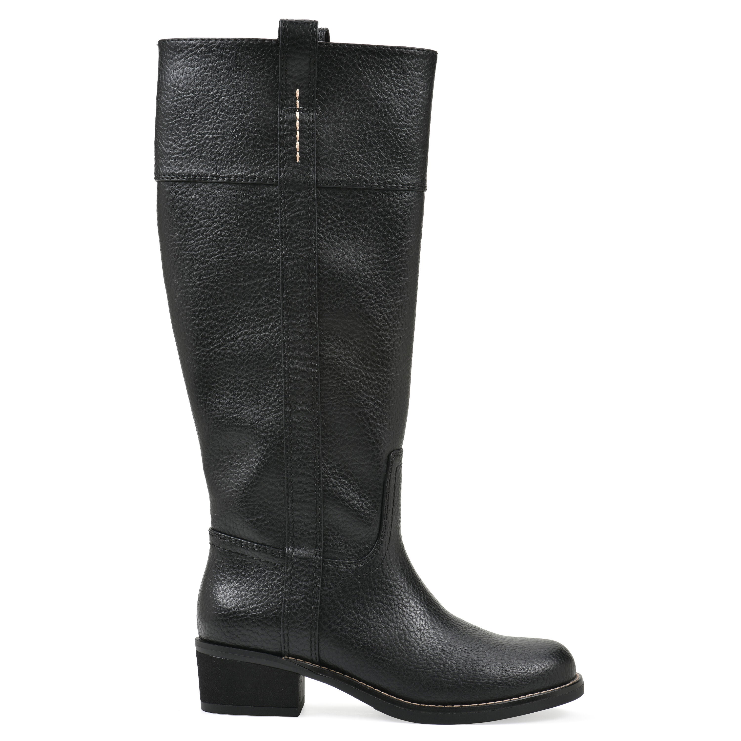 Merrier Western Tall Shaft Boot, BLACK SMOOTH, alternate image number 2
