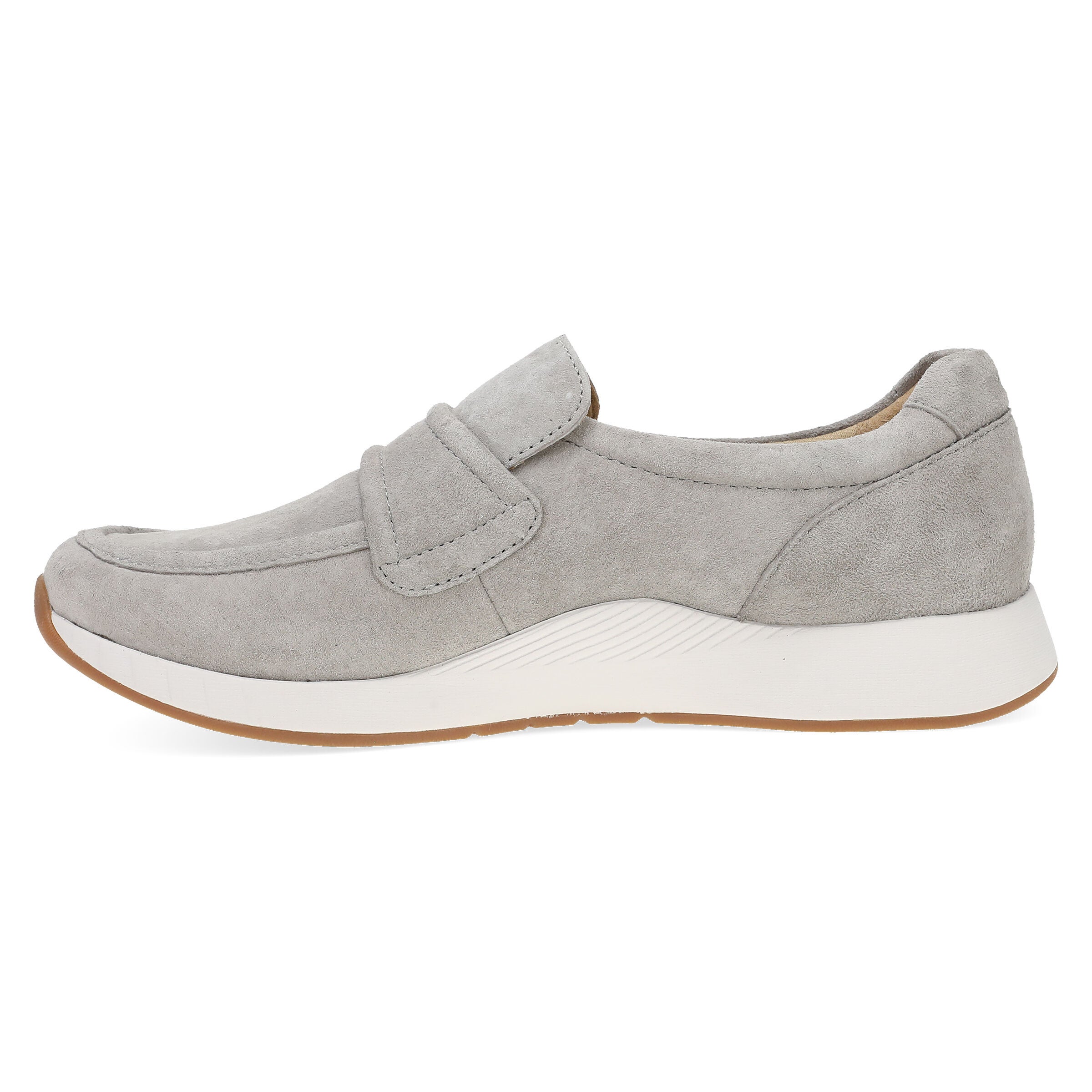 Clementine Light Grey Nubuck Slip On, LIGHT GREY, alternate image number 6