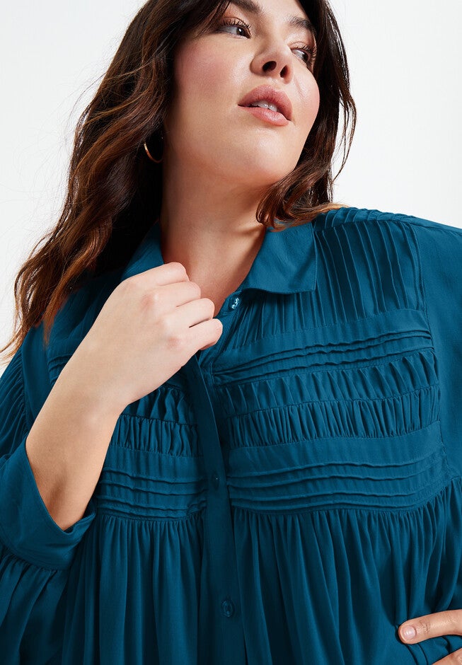 Pintuck Tunic, , alternate image number null