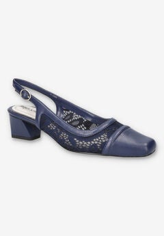 Fortune Square Toe Slingback Pump
