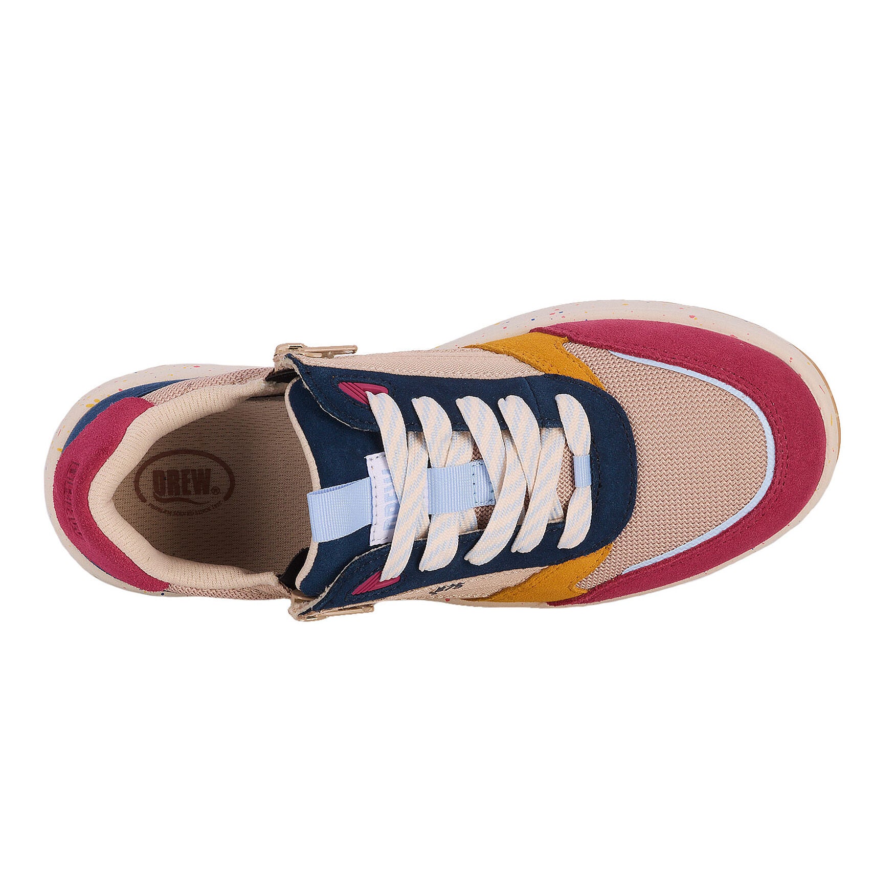 Happy Double Zip Sneaker, PINK AND BLUE, alternate image number 5