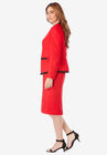 Contrast-Trim Jacket Dress, , alternate image number null