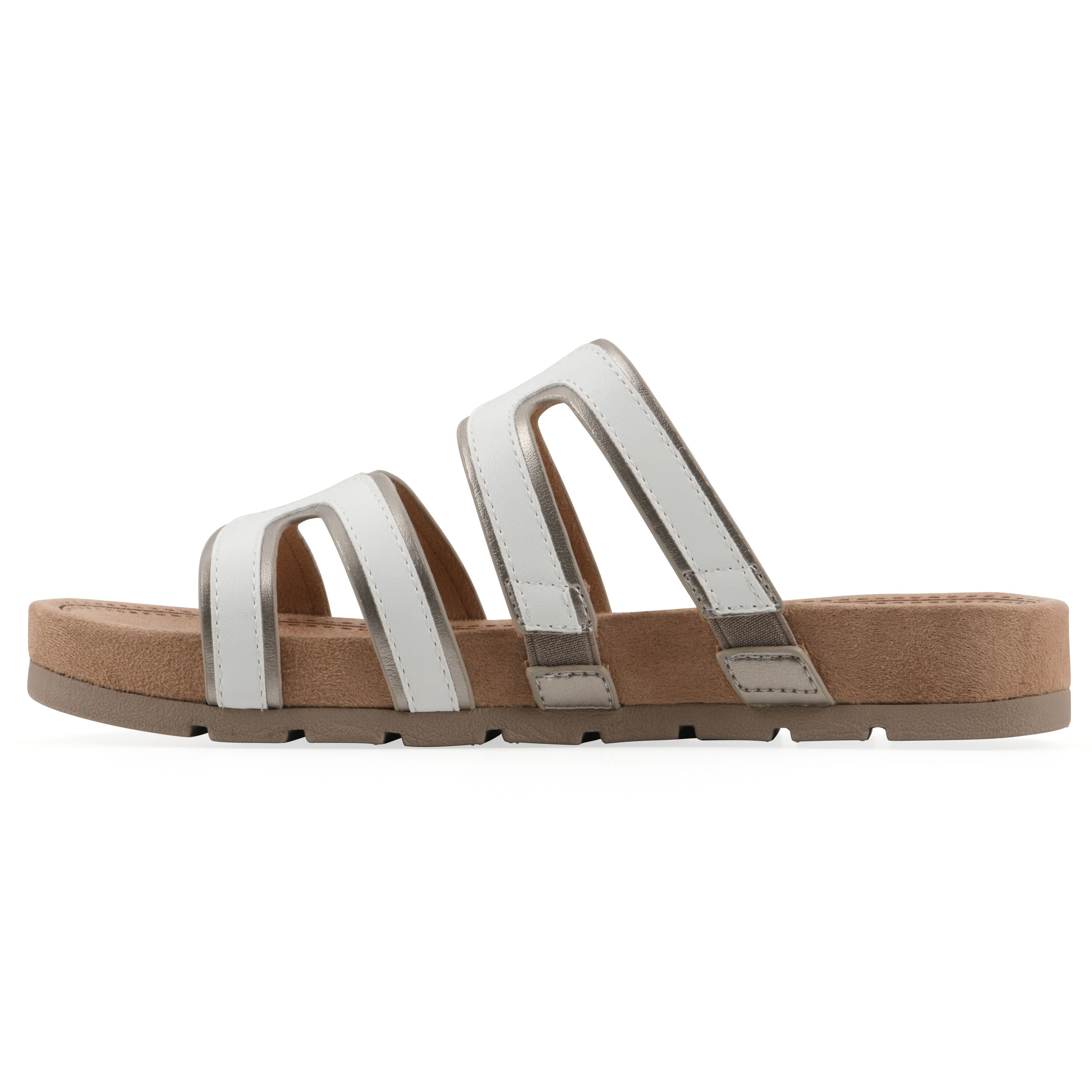 Tinarose Slide Sandal, WHITE PALE GOLD, alternate image number 3