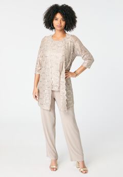 Three-Piece Lace Pant Set