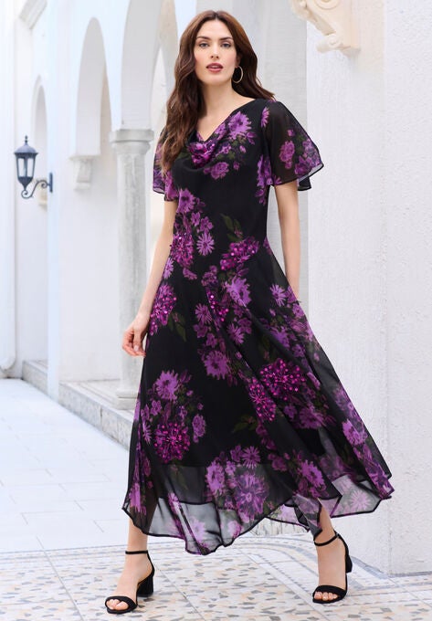 Floral Sequin Dress, , alternate image number null