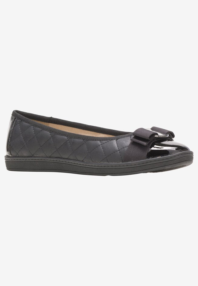 Faeth Flats by Soft Style, BLACK LEATHER, hi-res image number 0