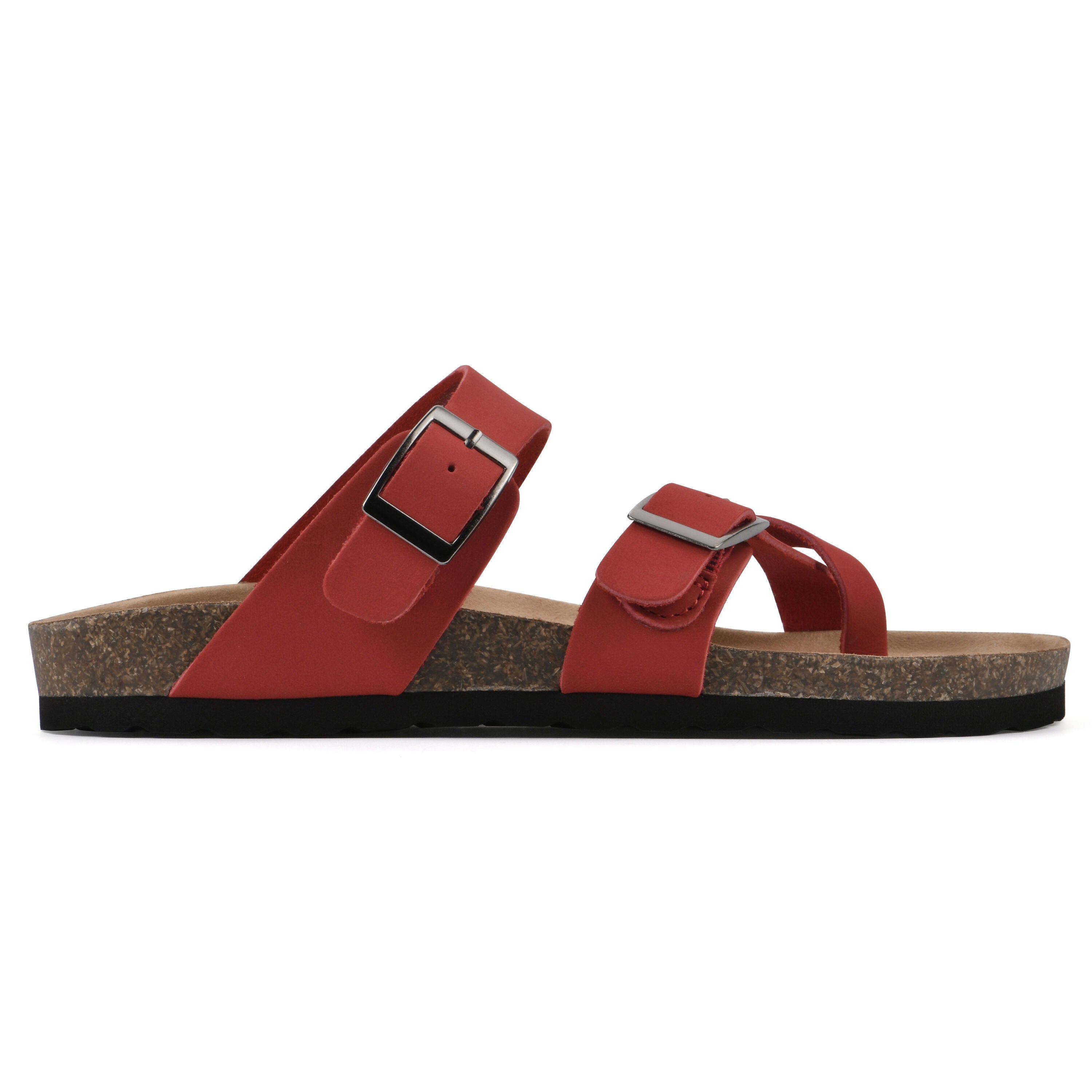 Gracie Footbed Sandal, RED LEATHER, alternate image number 2