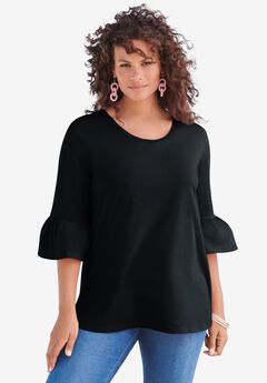 Plus Size Cotton Ultimate Bell Sleeve Tee