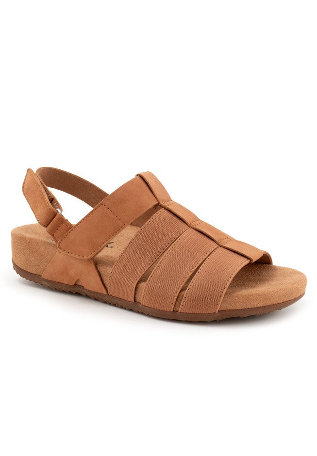 Burnaby Adjustable Strap Sandal, TAN NUBUCK, hi-res image number 0