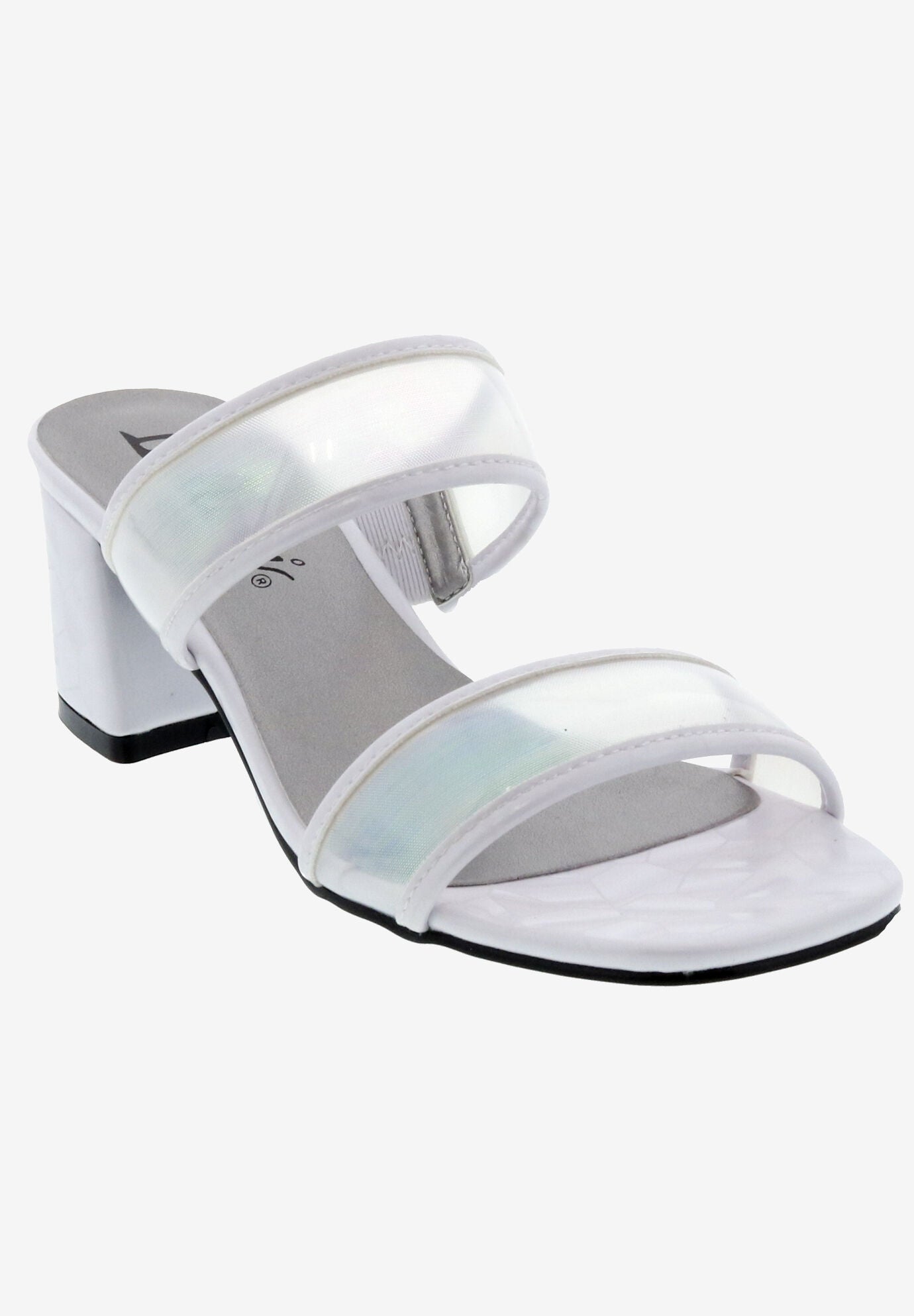 Fizzle Heeled Mule, WHITE, hi-res image number 0