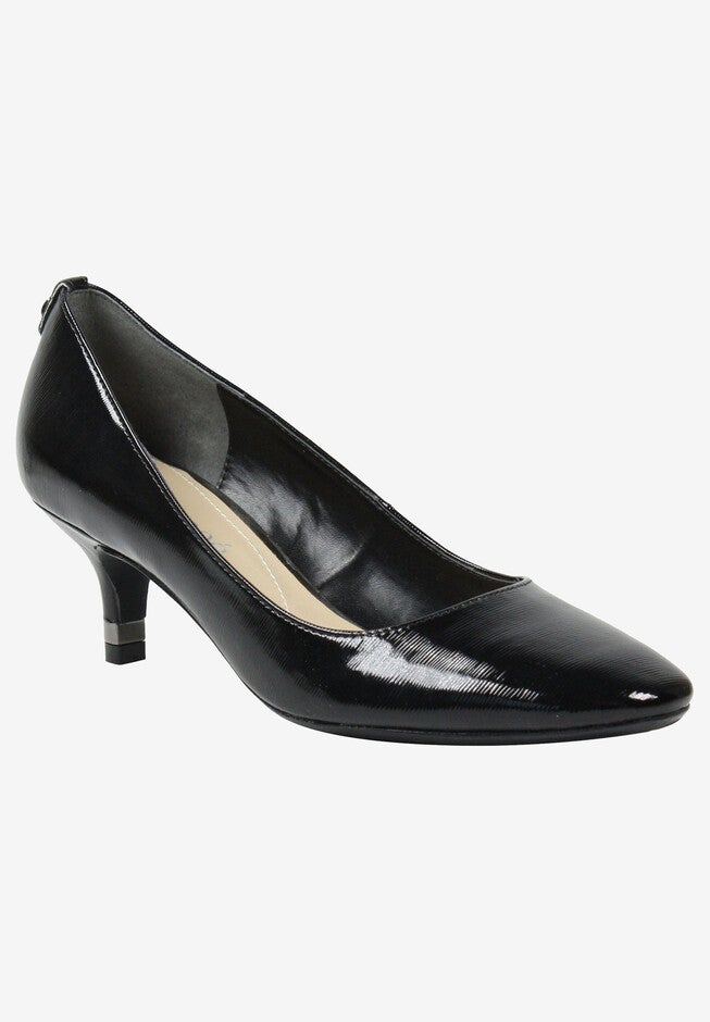Bettz Pump by J. Renee, BLACK PATENT, hi-res image number null