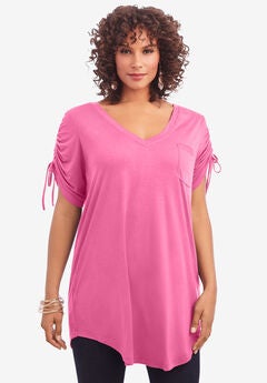 Ruched Sleeve Ultra Femme Tunic