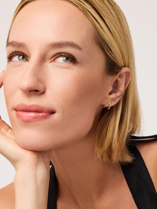 Sloane Stud Earrings, PAVE, alternate image number 1