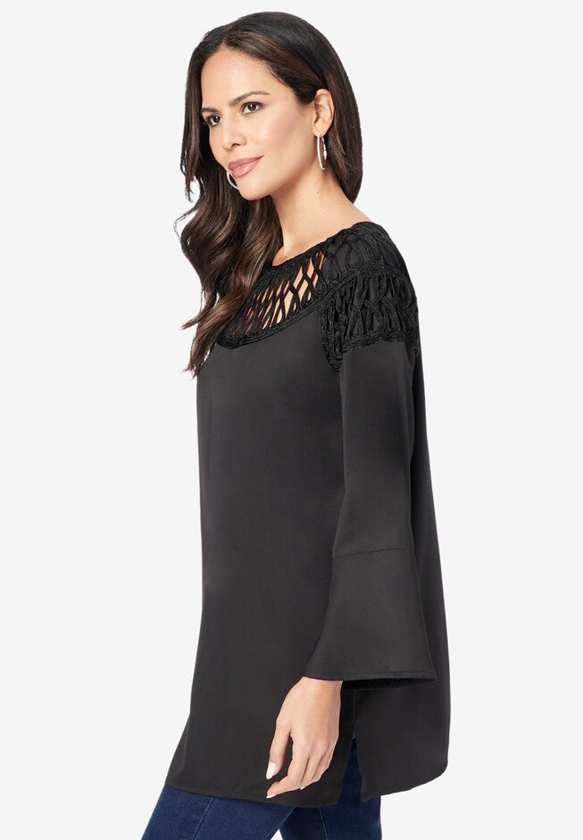 Boatneck Soutache Tunic, , alternate image number null