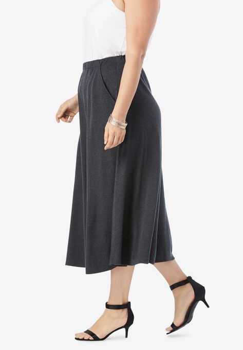 Soft Knit Midi Skirt, , alternate image number null