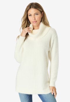 Cowl Neck Eyelash Sweater
