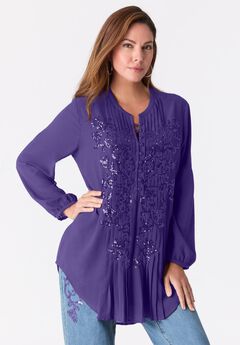 Sequin Floral Tunic