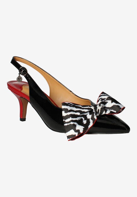 Devika Slingback Pump, BLACK RED WHITE, hi-res image number null
