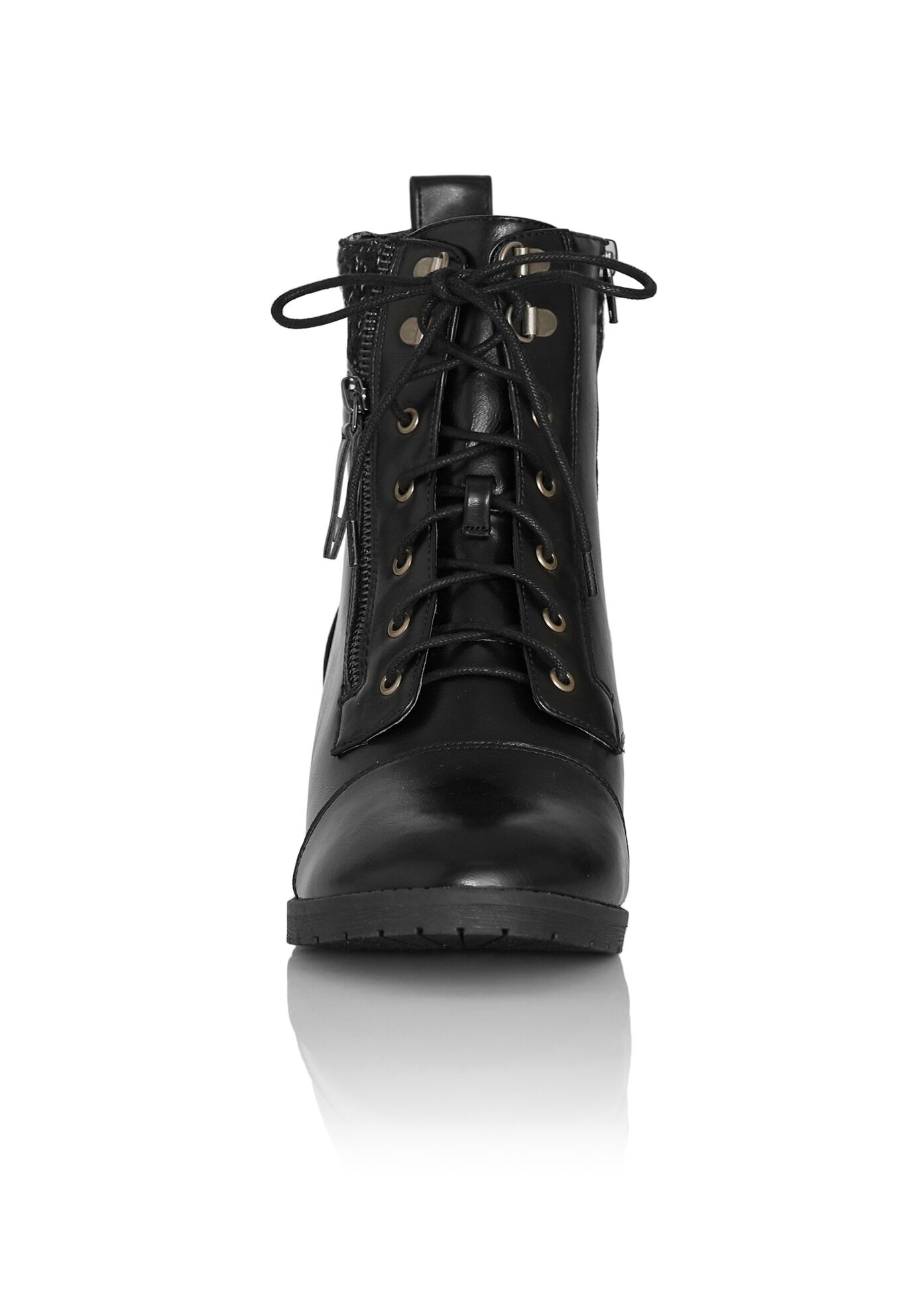 Rita Wide Width Brown Ankle Boot, BLACK, alternate image number 5