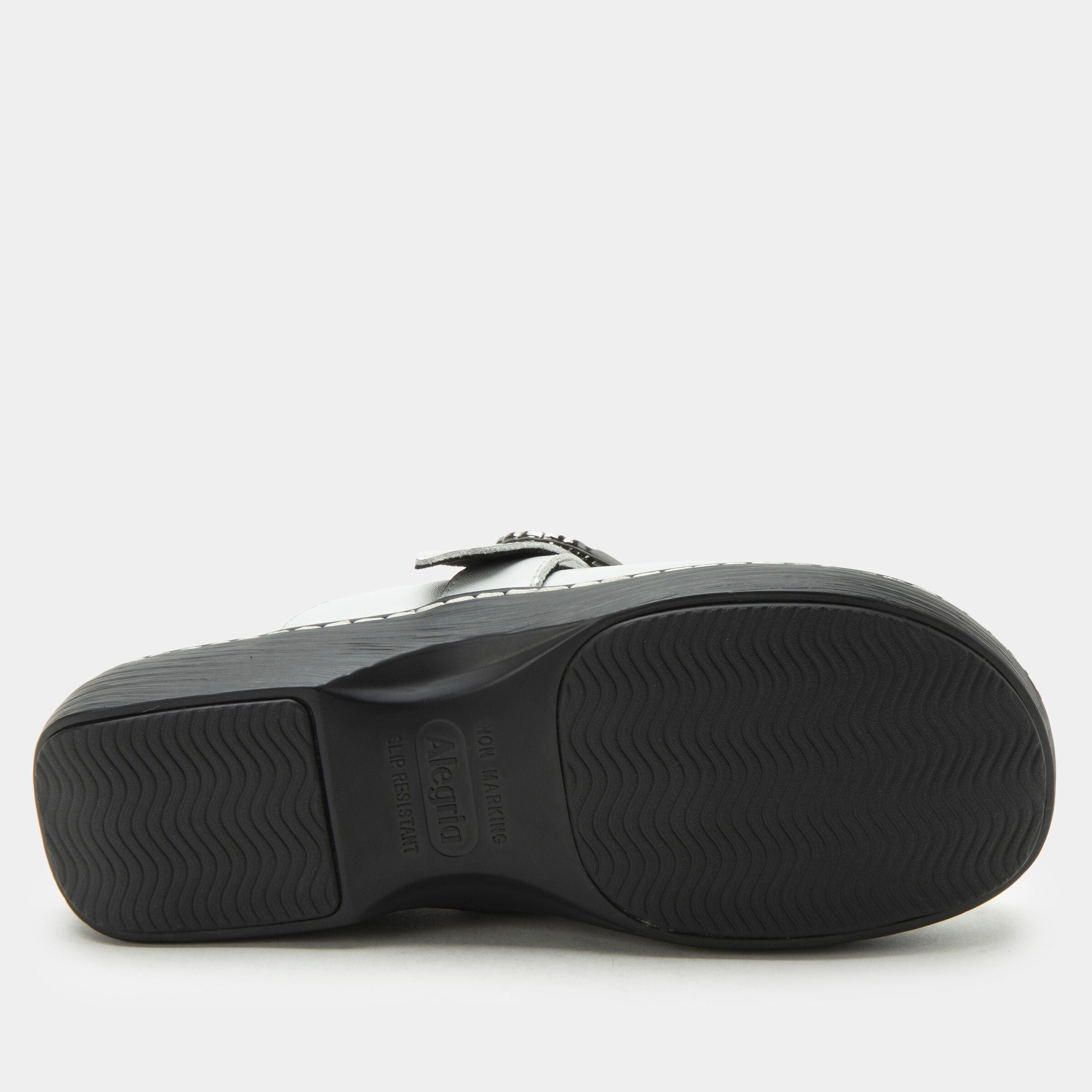 Osmosis Open Back Rocker Clog Heel, SILVER, on-hover image number 1