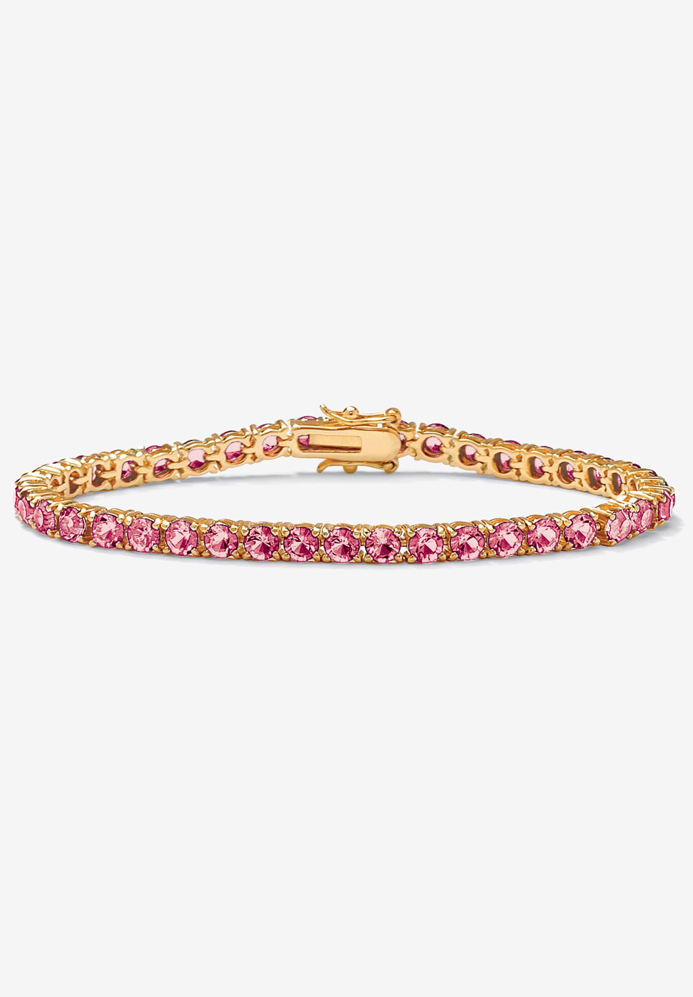 Birthstone Tennis Bracelet In Gold-Plated, OCTOBER, hi-res image number 0