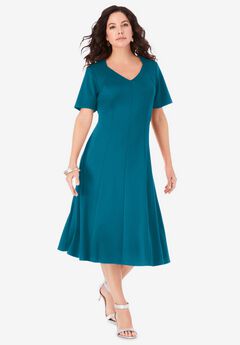 Ponte Flared Dress