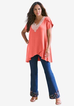Lace Tulip Hem Tunic