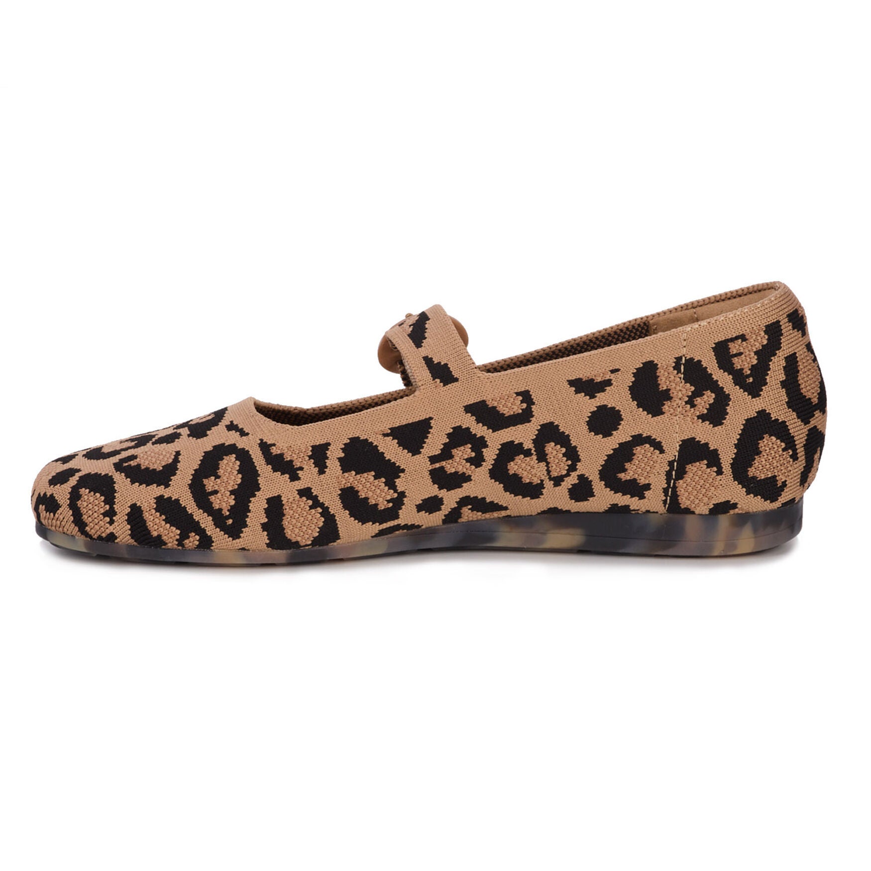 Naomi Mary Jane Stretch Flat, LEOPARD PRINT KNIT, alternate image number 3