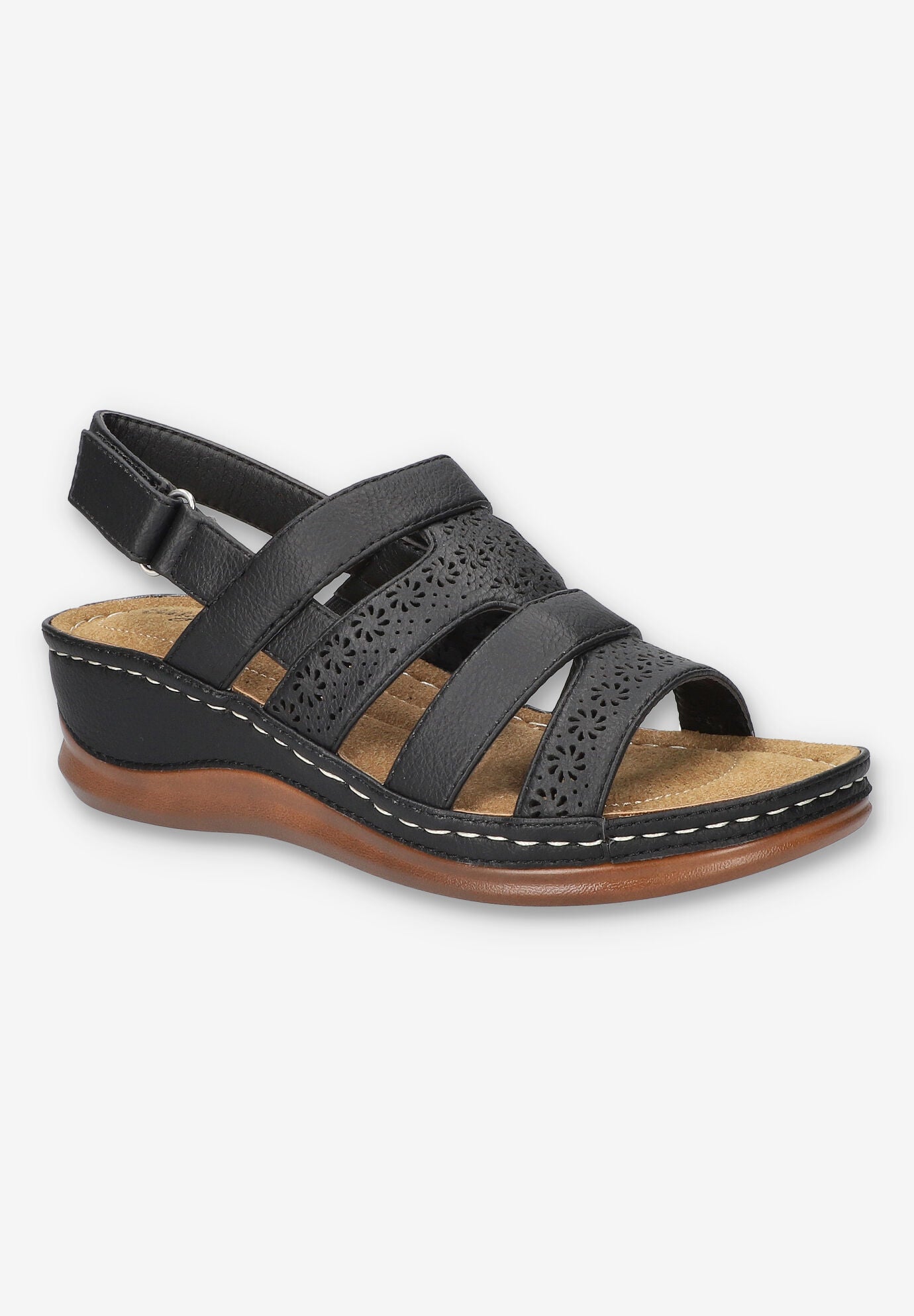 Alexi Slingback Wedge Sandal, BLACK, hi-res image number 0