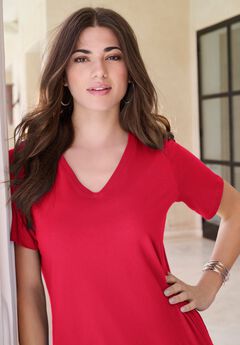 Plus Size Red Shirts For Women