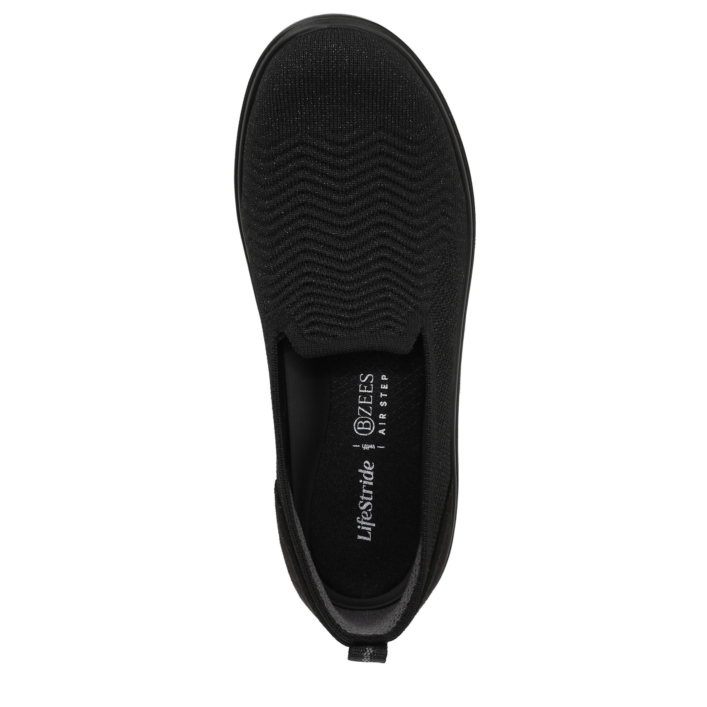 Boulevard Knit Slip-On Flat, BLACK, alternate image number 6