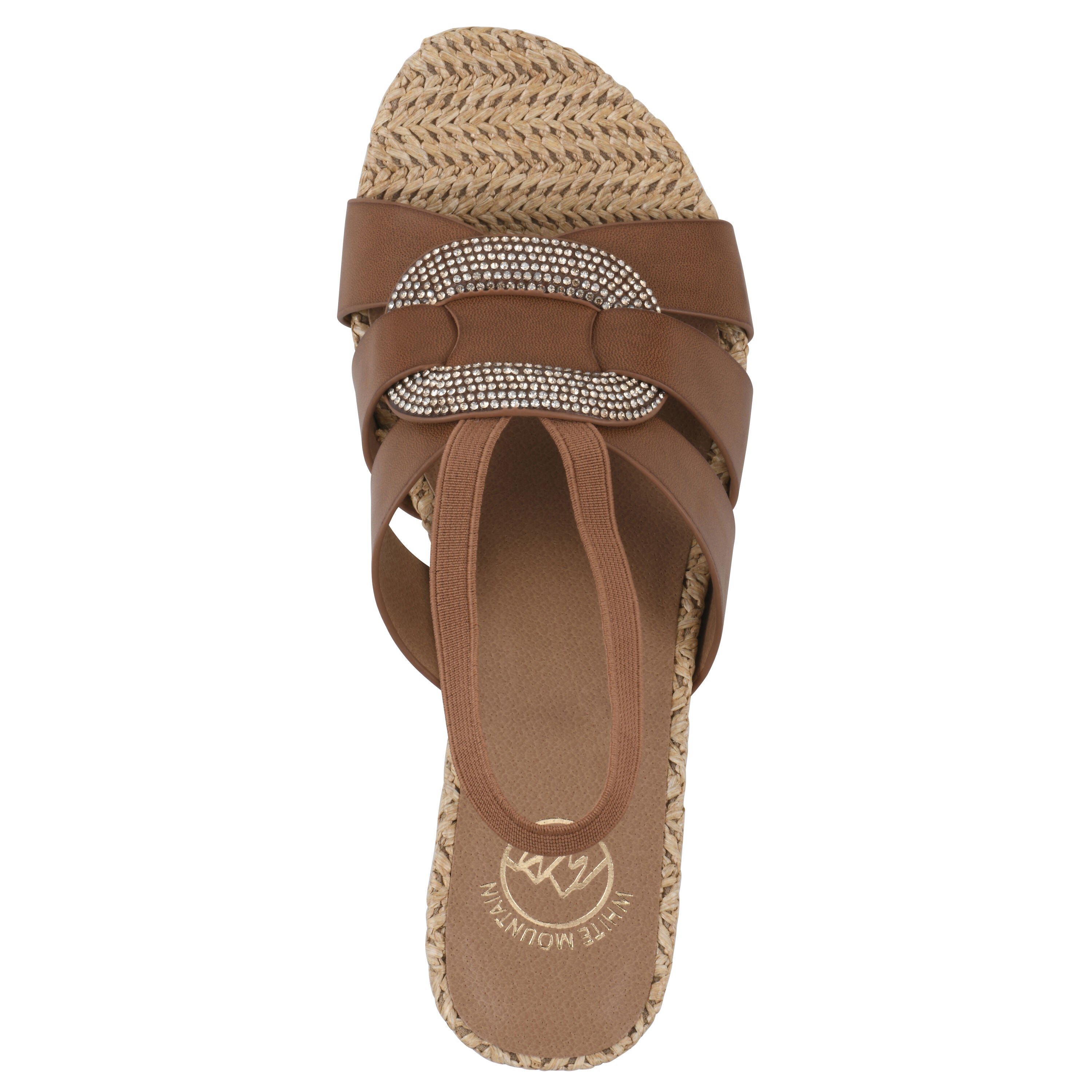 Atavi Wedge Sandal, DARK TAN SMOOTH, alternate image number 4