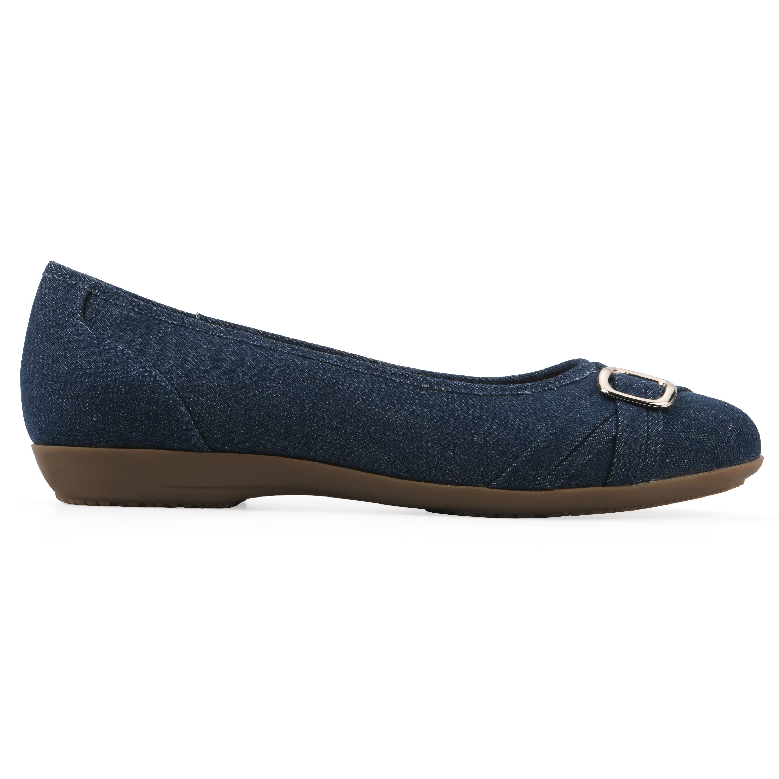 Calming Ballet Flat, DARK DENIM FABRIC, alternate image number 2