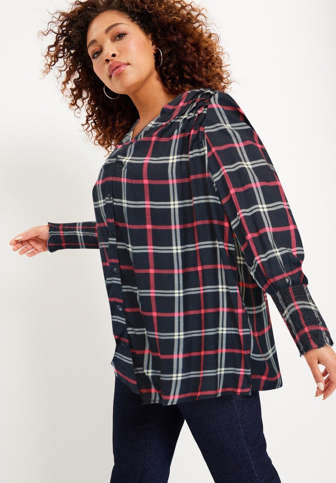 Pintuck Top, , alternate image number null