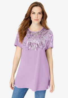 Embellished Tunic with Side Slits