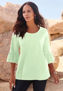 Plus Size Cotton Ultimate Bell Sleeve Tee