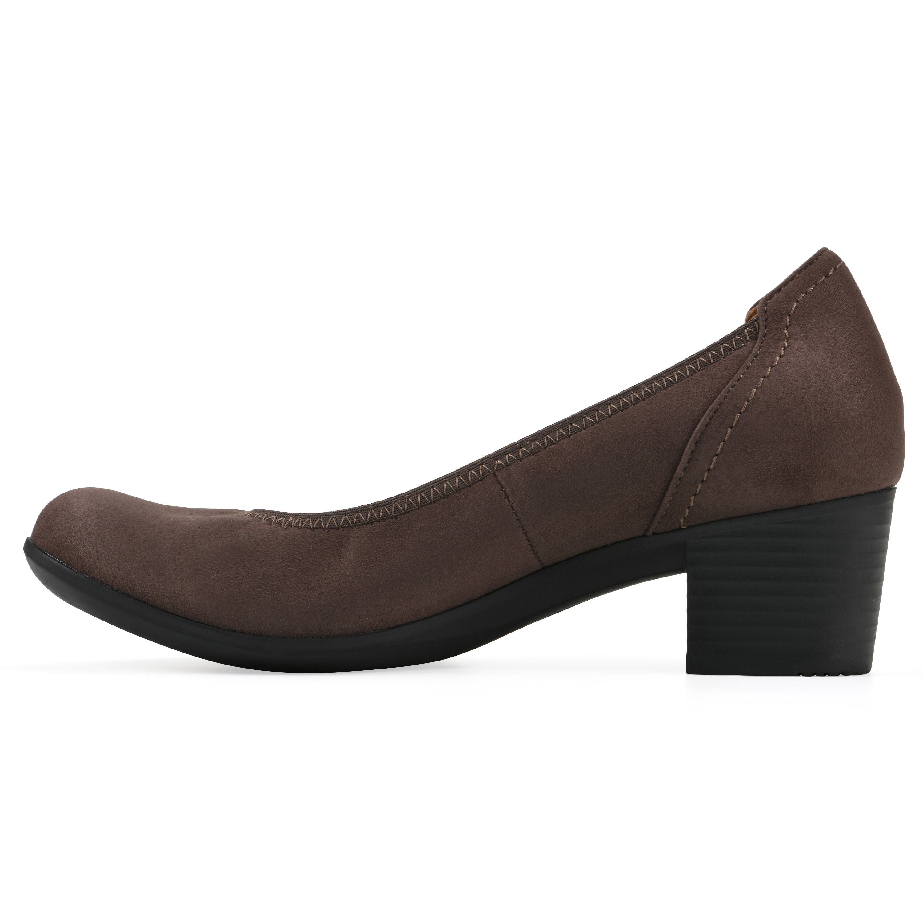Tripton Block Heel Pump, DARK BROWN, alternate image number 3