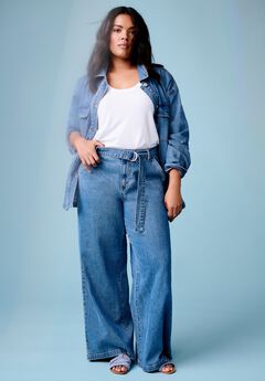 Curvie Fit High-Waisted Wide-Leg Jean