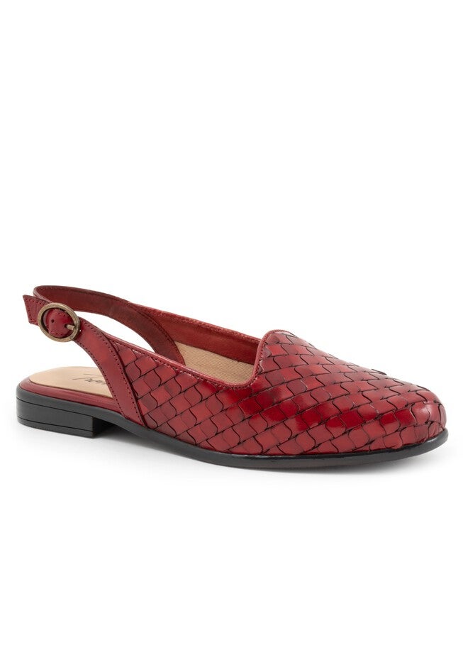 Lea Sling Back Flat, RED, hi-res image number 0