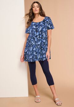 Plus Size Cotton Ultimate Scoopneck Swing Tunic