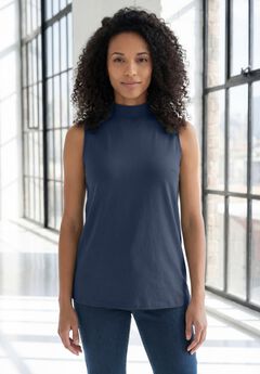 Ultimate Sleeveless Mockneck Tee