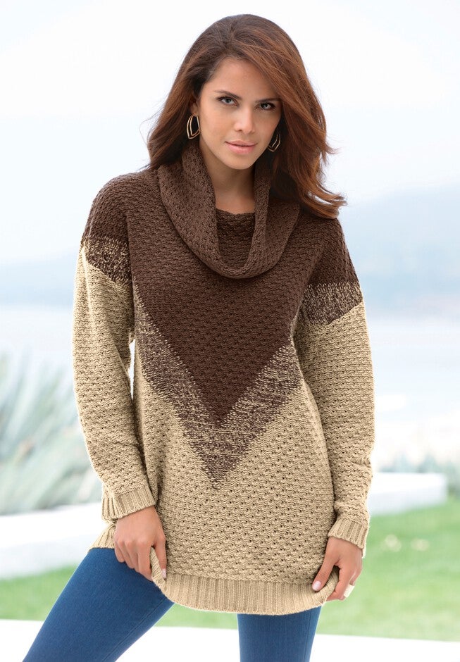 Ombre Pattern Sweater, , alternate image number 1