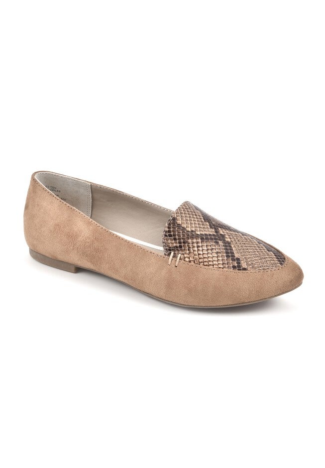 Smiles Flat , HAZELNUT SUEDE PRINT, hi-res image number null
