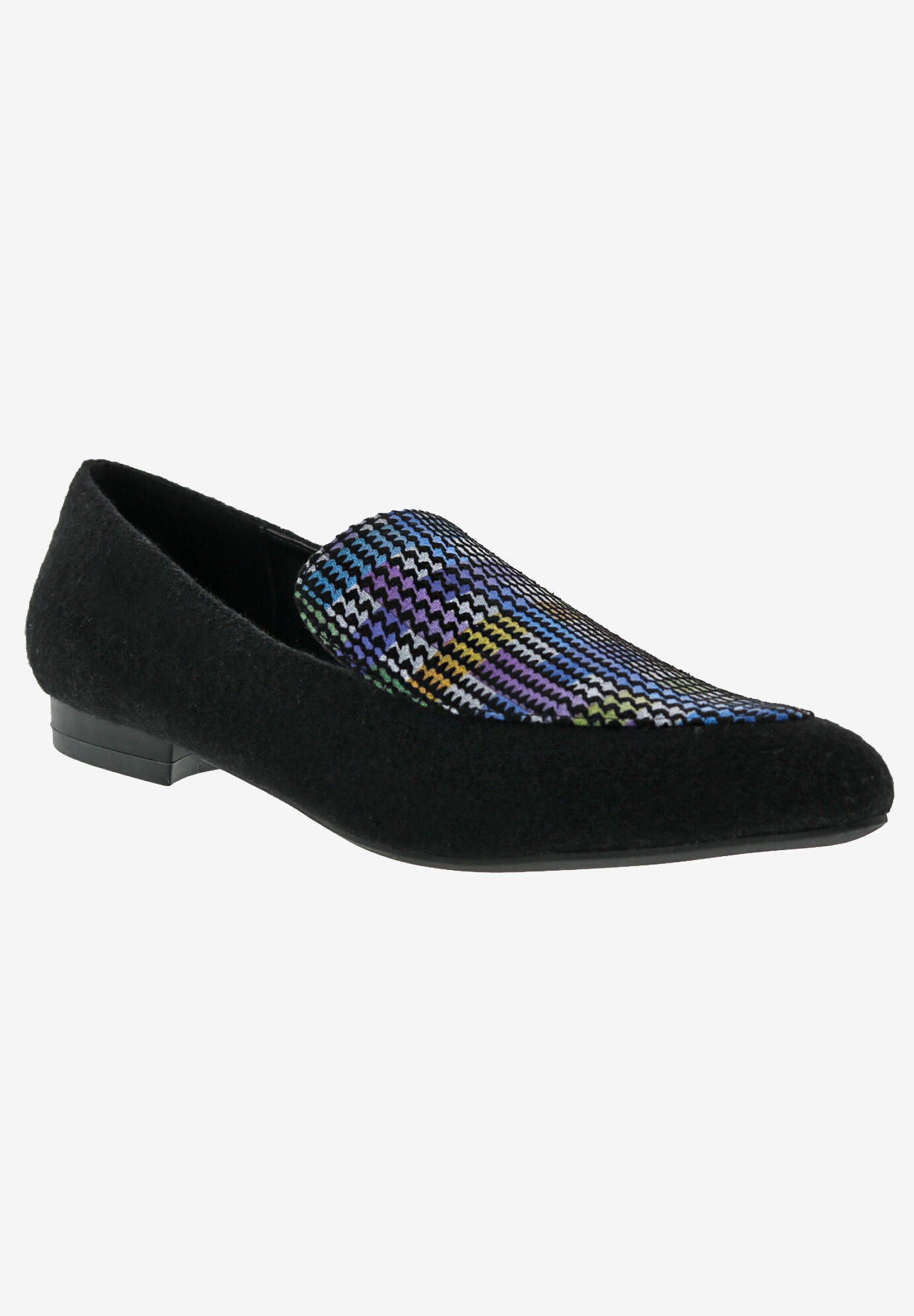 Ferris Casual Flat, BLACK MULTI WOOL, hi-res image number 0