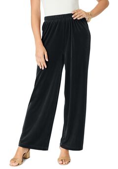 Wide Leg Velour Pant