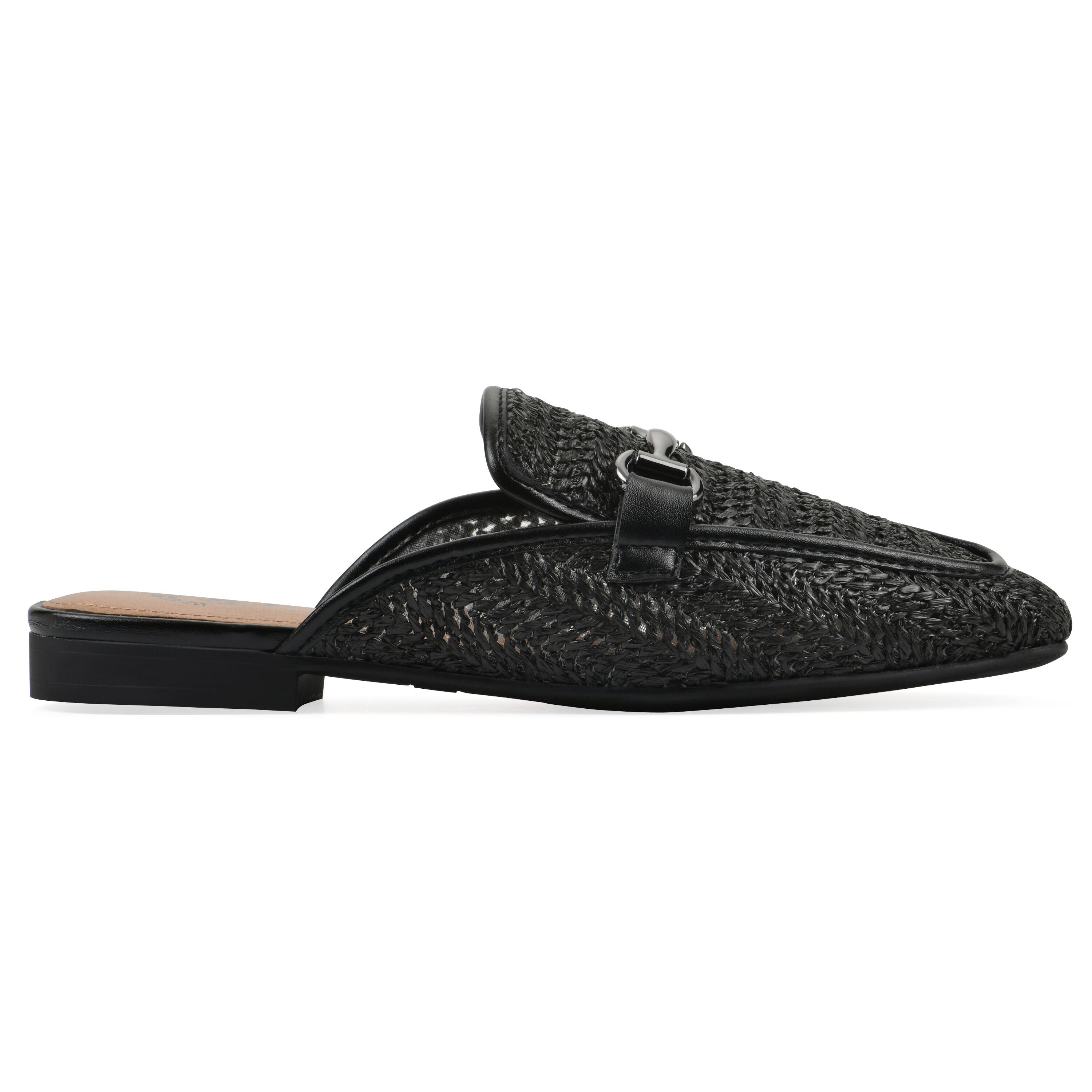 Bobbin Slip On Mule, BLACK SMOOTH, alternate image number 2
