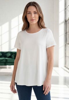 Plus Size White Graphic Tees